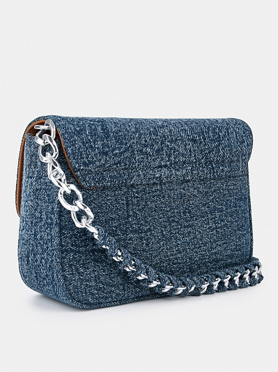 Сумка женская, голубая, 18*6*12