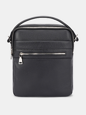 АУГС225500 Сумка мужская 220х260х65 нат.кожа черная