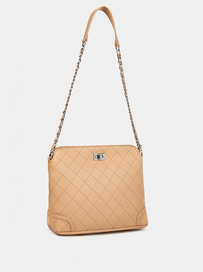 Сумка женская, бежевая,  27*23*10 