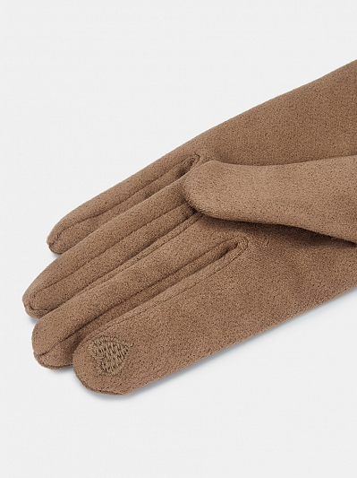 RM10-3_Н Перчатки женские Ralf Ringer искусств.замша,б/р,бежевые