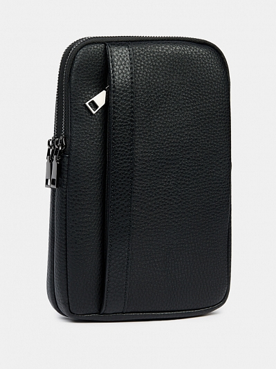 110-214-31 Сумка мужская,экокожа 100% , 16*5*25 черная