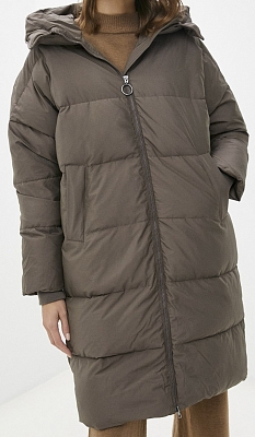 B001876-XXL-Коричневый Пуховик женский, р.XXL (52),коричневый