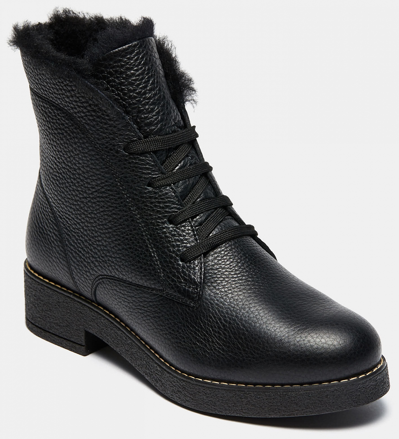 Ботинки женские ALFA (цвет черный, натуральная кожа) — купить по цене 7350  р. в интернет-магазине RALF RINGER | Стильная женская обувь в Москве