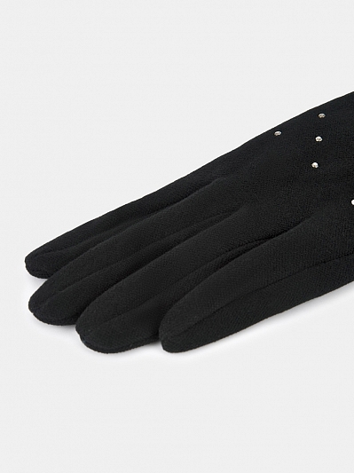 142322P-14063-01_Н Перчатки женск.Ralf Ringer, 95%полиэст,5%эласт,б/р.черн