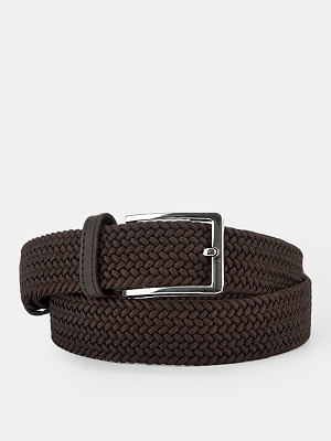 АУГР098100_Н Ремень мужской Ralf Ringer,90% полиэстер,10%кожа,130х3,4корич