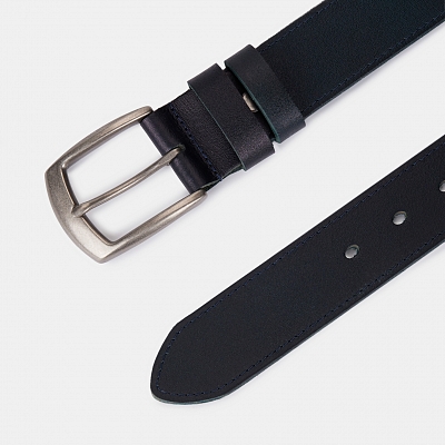 151423P-20353-92 Ремень мужской натур.кожа 1300x40x2,темно-синий