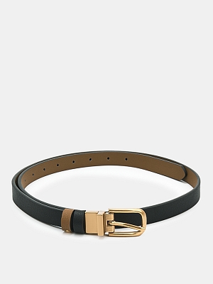 АУГР095700 Ремень женский Ralf Ringer,нат ур.кожа,115х2,8,черн/коричнев