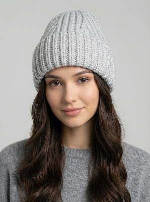 АУГЧ098100_Н Шапка женская Ralf Ringer, 60% ангора,40%полиамид,серая