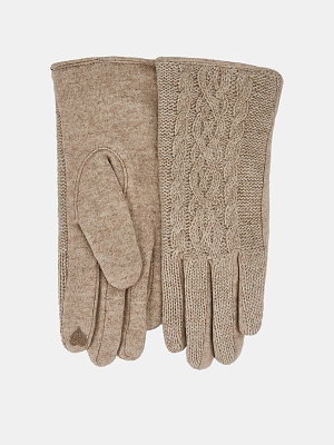 RM18-3_Н Перчатки женские Ralf Ringer90 %шерсть10%эластан,б/р,бежевые