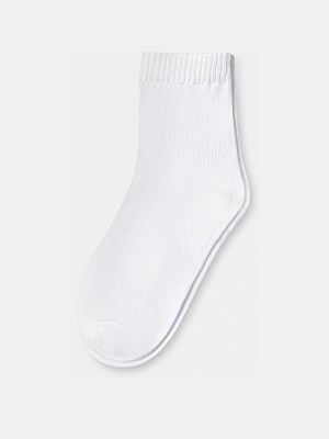АУОН055900_Н Носки детские р20-22,хлопок80 %,полиамид15%,эластан5%белые