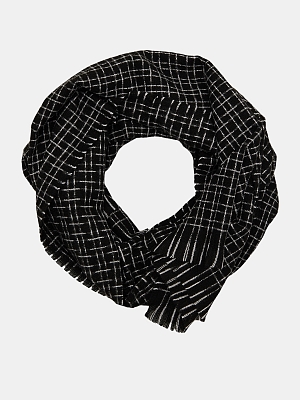 АУГШ108800 Палантин женск.Ralf Ringer50% полиэстер50%хлопок,68*180,черн