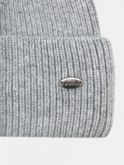 Шапка женская с ангорой, серая