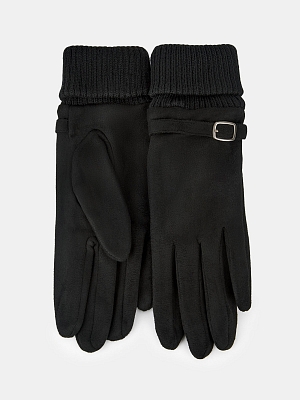 142322P-13882-01_Н Перчатки женск.Ralf Ringer, 95%полиэст,5%эласт,б/р.черн