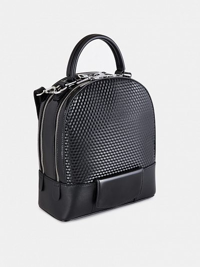 12029/10 Рюкзак женск,иск.кожа 24*28*11 BAGGINI черный