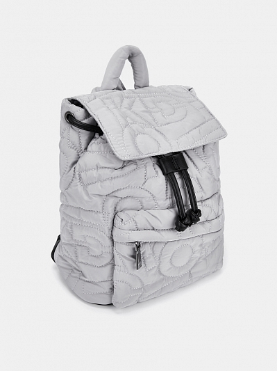 Рюкзак женский текстильный, серый, 25x12x27