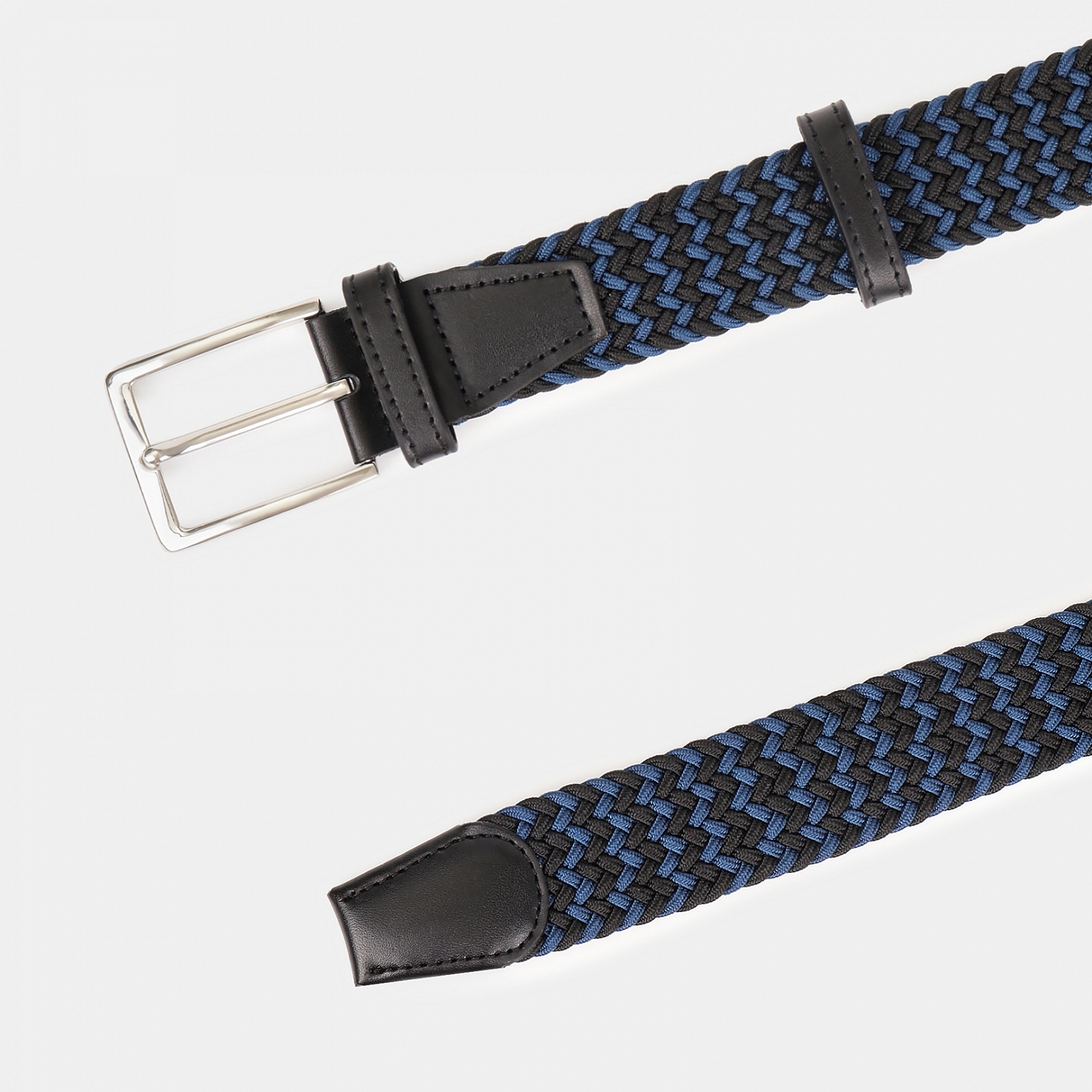 SURSK05-P-08_Н Ремень мужской 90%полиэстер 10%натур.кожа,1300x34x2,синий