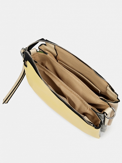 Сумка женская, лимонно-белая, 22*17*5 