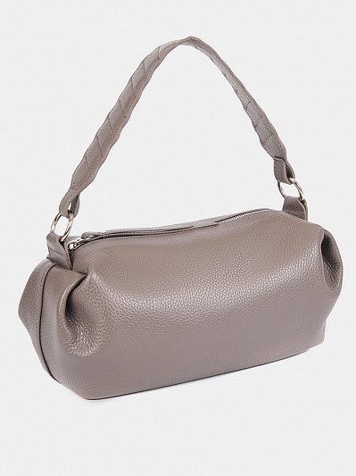 Сумка женская из натуральной кожи, хаки,14x30x12