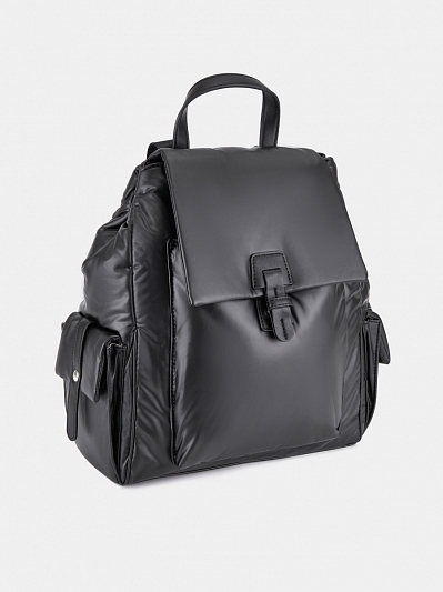 RR-111-117-41-4 Рюкзак женский,нейлон 90%/экок ожа 10%,290x140x400,черный