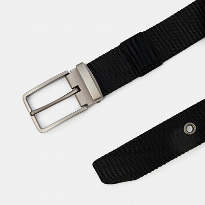 OZYORY06-P-01 Ремень мужской Ralf Ringer,пол иэстер,3,4*110-130,черный