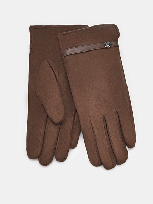 RMF46-2 Перчатки женские RALF RINGER искусственная замша,коричневые