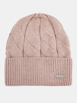 SUFFOLK03-P-12_Н Шапка женская,60%нейлон,30%вис коза,10%ангора,бежевая