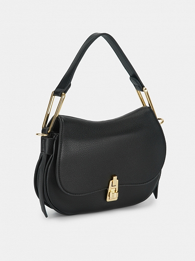 Сумка женская, черная, 24х9х18