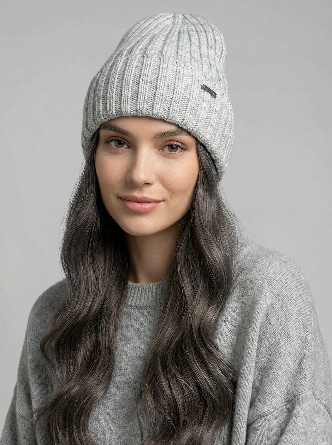 АУГЧ091800_Н Шапка женская Ralf Ringer 50%шерсть,50%акрил,серая