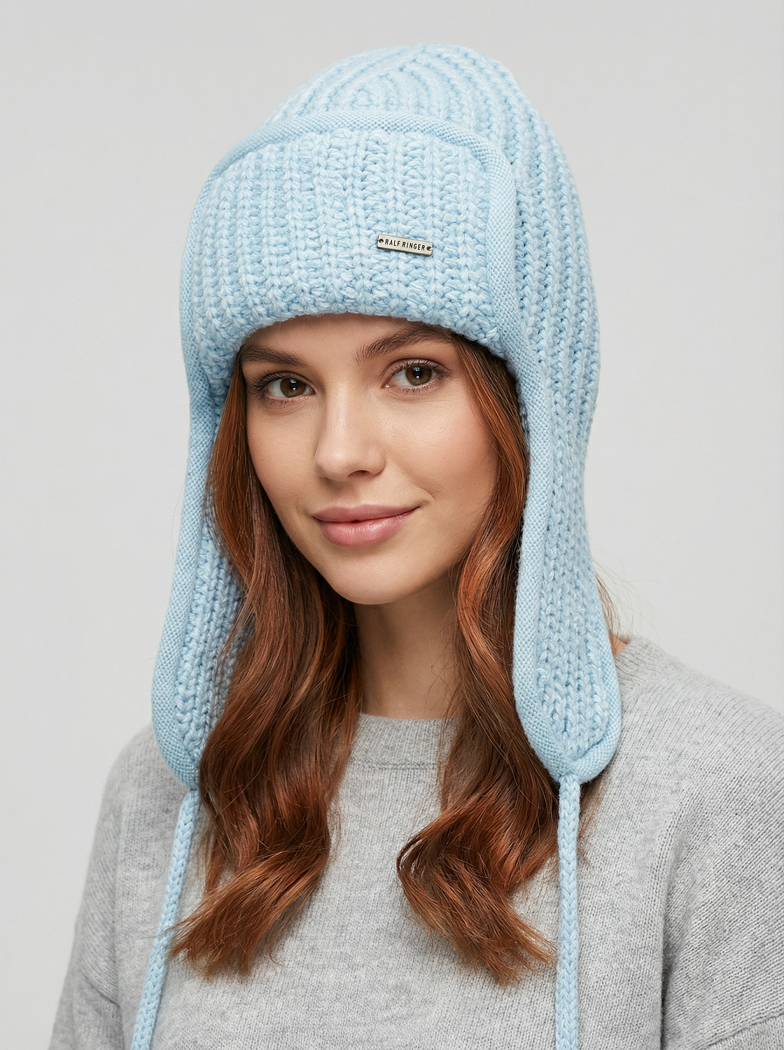 АУГЧ092900_Н Шапка женская Ralf Ringer 60% ангора,40%вискоза,голубая