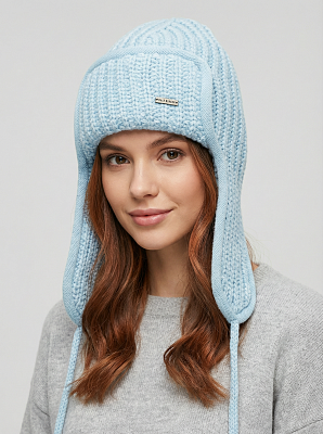 АУГЧ092900_Н Шапка женская Ralf Ringer 60% ангора,40%вискоза,голубая