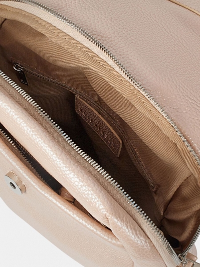 Рюкзак женский из натуральной кожи, розовый, 25х30х10