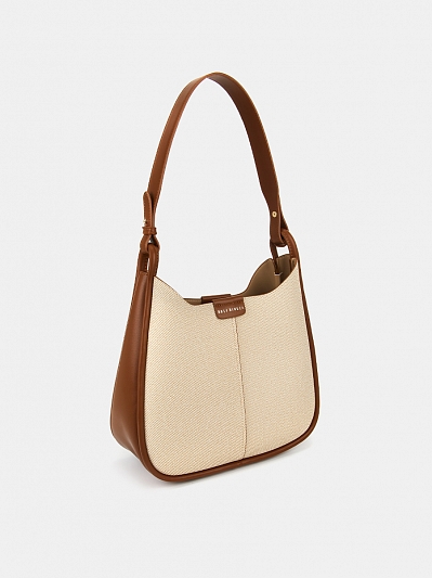 Сумка женская, бежевая, 12*28*31