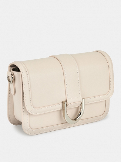 Сумка женская из натуральной кожи, белая, 7*15*27