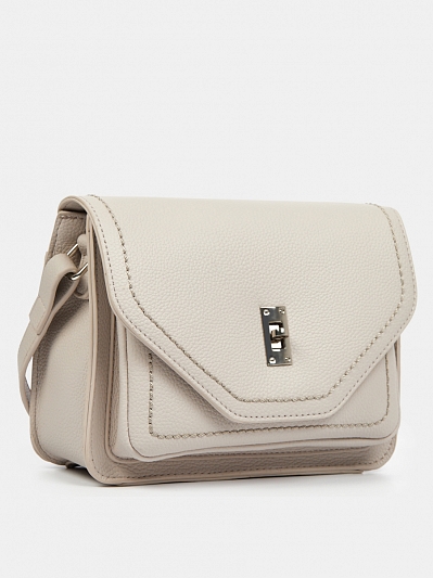 81-183-15-4 Сумка женская Portofiano натур альная кожа 21*7*16 серая