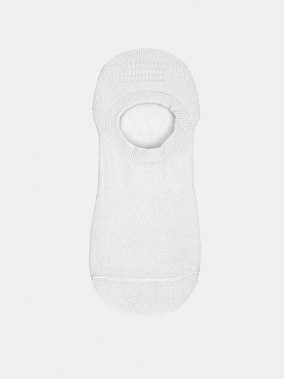 АУОН061100 Женские  следки с силиконом белый  р.36-41