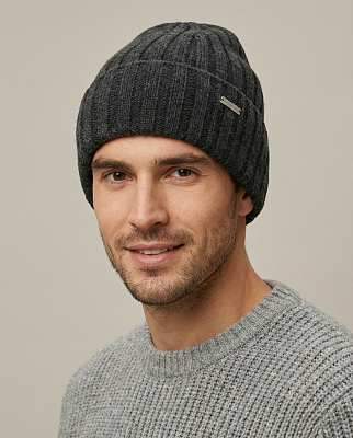АУГЧ095200_Н Шапка мужск.Ralf Ringer60%виск оза,20%ангора,20%шерсть,серая