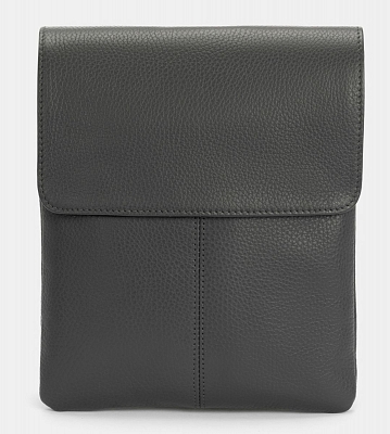 АУГС225100 Сумка мужская 200х255х150 нат.кожа серая