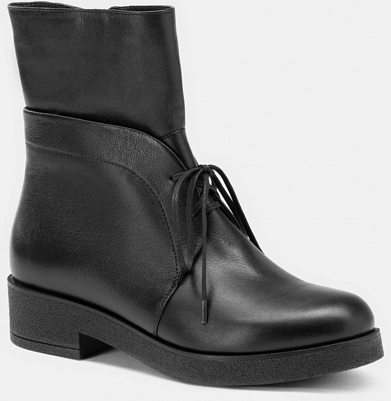 Высокие ботинки женские ALFA (цвет черный, натуральная кожа) — купить поцене 5440 р. в интернет-магазине RALF RINGER