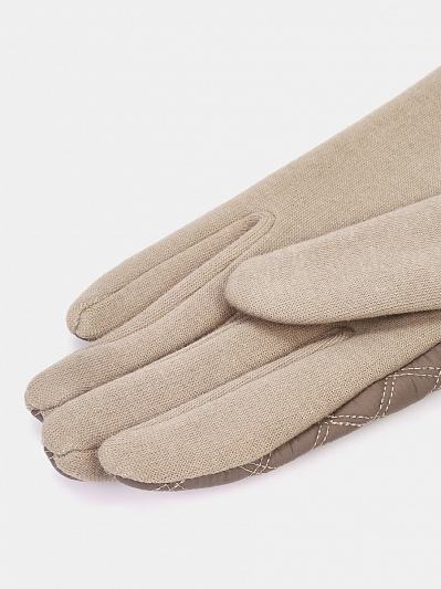 142322P-13799-12_Н Перчатки женск.Ralf Ringer, 100%полиэстер,б/р.бежевые