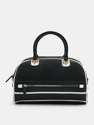 АУГС332000 Сумка женская искусственная ко жа,310х100х200,черная/белая