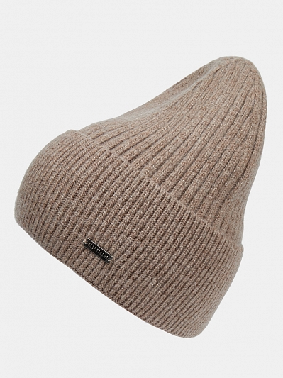 Шапка женская с ангорой, бежевая