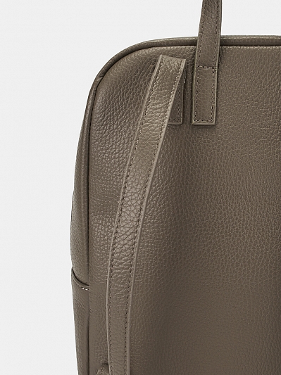 Рюкзак женский из натуральной кожи, коричневый, 10*32*25