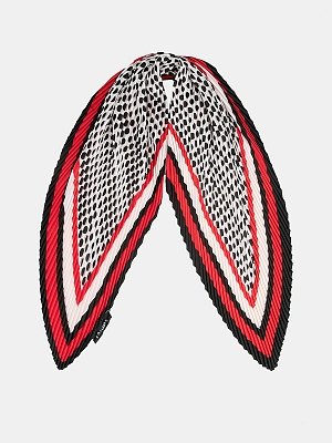 LSZ34-083-07 Платок женский,50%шелк,50%вис коза,70х70см,красный