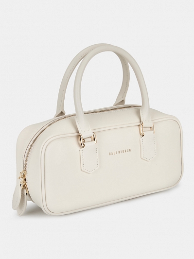 Сумка женская из натуральной кожи, белая, 28*13*9