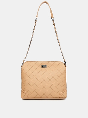 Сумка женская, бежевая,  27*23*10 