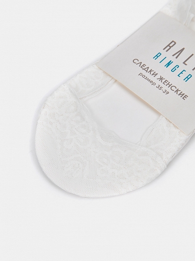 АУОН069900 Следки женские полиамидные,сил икон на пятке,р.35-39,белые