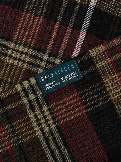 АУГШ112100 Шарф мужск.Ralf Ringer70%ш ерсть30%полиэстер,30*170,борд