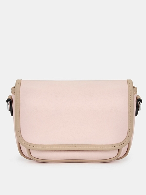 12021/63 Сумка жен.,иск.кожа 20*15*60 BAGGINI пудровая