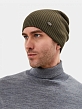 RF-A53111-khaki Шапка мужская,50%шерсть,50% акрил,р.57,темно-зеленая