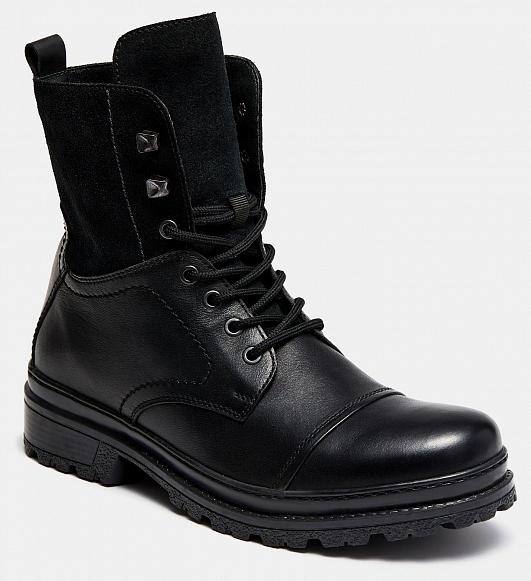 Ботинки мужские HUNTER (цвет черный, натуральная кожа,спилок) — купить по  цене 13700 р. в интернет-магазине RALF RINGER | Стильная мужская обувь в  Москве